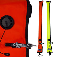 Load image into Gallery viewer, Image of Halcyon Diver's Alert Marker, 3.3' (1 m) long, closed circuit yellow