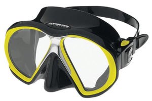 Image Of - Atomic Aquatics Sub Frame Masks - Atomic Black w/ Yellow