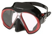 Load image into Gallery viewer, Image Of - Atomic Aquatics Sub Frame Masks - Atomic Black/Red