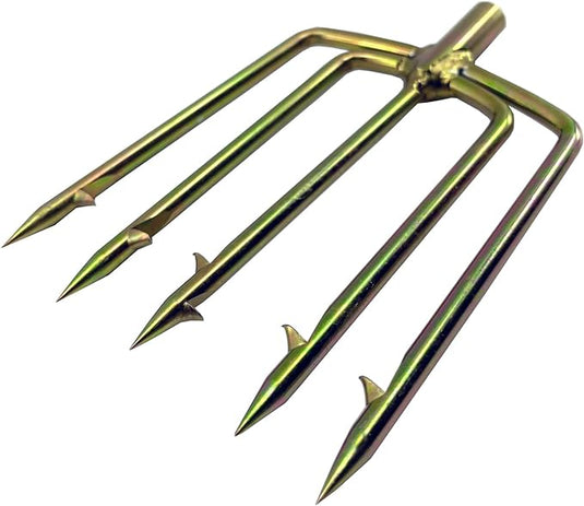 Photo of - Trident Cadmuim Plated Flat 5 Prong Spear Tip  6 MM - Scubadelphia DiveSeekers.com
