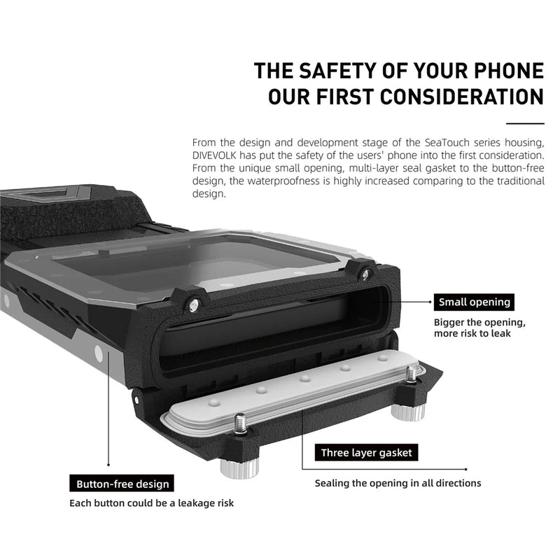 Load image into Gallery viewer, Divevolk Sea Touch 4 Max Plus Underwater Smart phone Housing-Black
