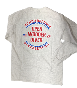 Scubadelphia LS T Shirts Grey