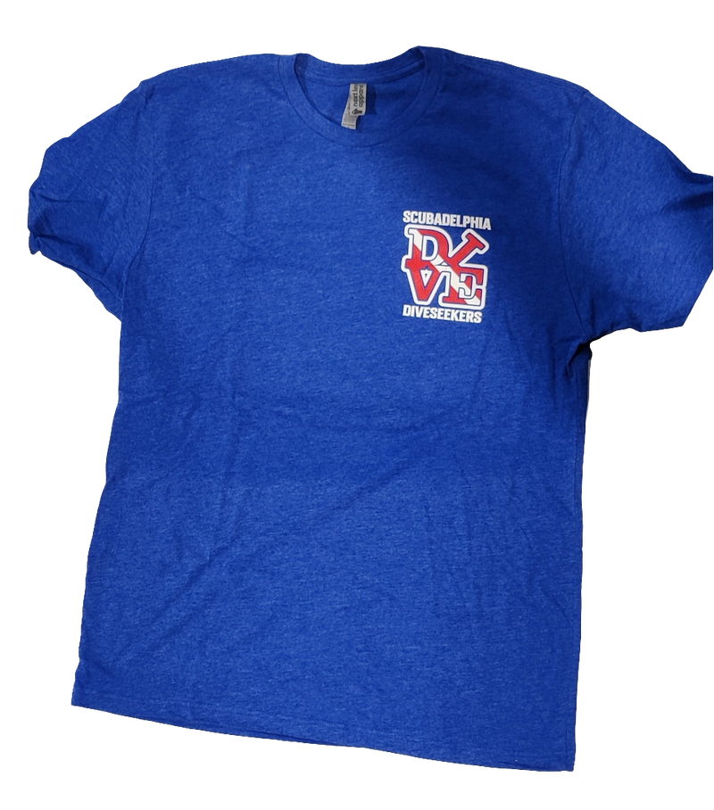 Load image into Gallery viewer, Scubadelphia T Shirts Blue
