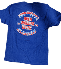 Load image into Gallery viewer, Scubadelphia T Shirts Blue
