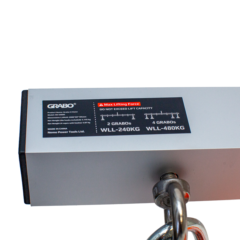 Load image into Gallery viewer, GRABO U-Hoist Crane Bar, Four-Cup
