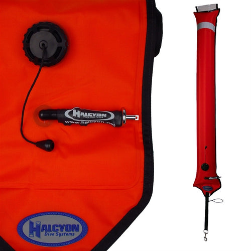Image of Halcyon Super Big Diver's Alert Marker, 6' (1.8 m) long, closed circuit Orange