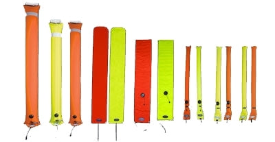 Image of Halcyon Diver's Alert Marker, 4.5' (1.4 m) long, open bottom orange
