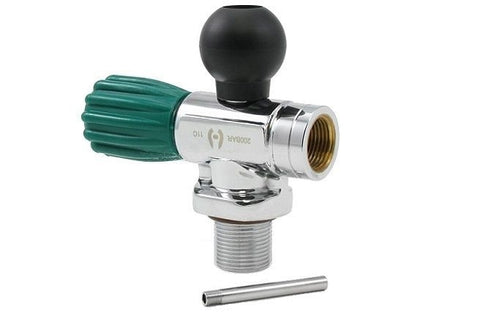 Image Of - Hollis Tv-6800 -- 300 Bar - W/Post & Rubber Boot - Inline Gn