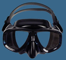 Load image into Gallery viewer, Image Of - Halcyon Low-profile dual lens mask, with black frame and black skirt

