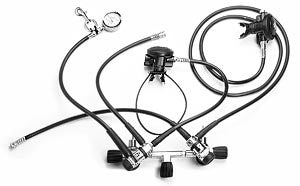 Image Of - Halcyon doubles hose kit: 7' primary, 22" secondary, 24" & 6" hp