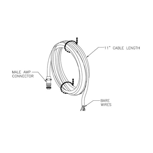 Image Of - Adaptor, male AMP-4M connector to bare wires.