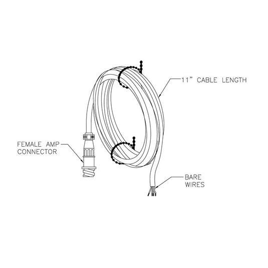 Image Of - Adaptor, female AMP-4F connector to bare wires.