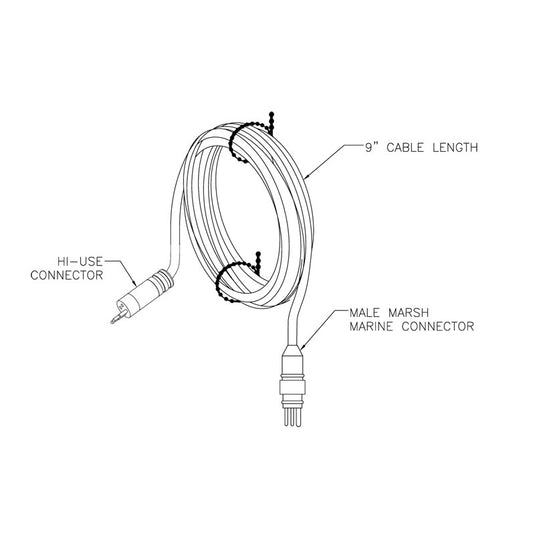 Image Of - Adaptor, Hi-Use to male marsh marine 4 pin connector.