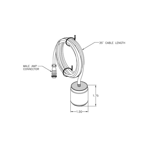 Transducer assembly cable for SP100D & STX-101.