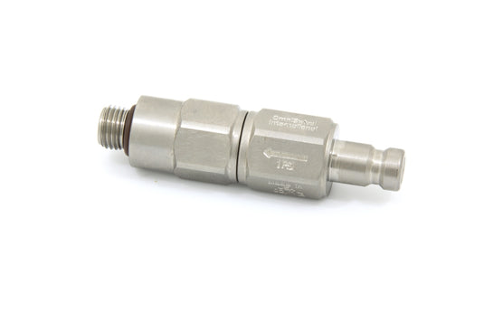 Photo of - OmniSwivel Q.D Male to 3/8"-24 Male & 60Micron Filter with 1lb Check Valve - Scubadelphia DiveSeekers.com