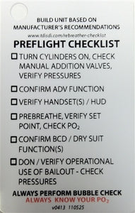 Image Of - CCR Preflight Checklist