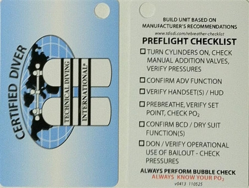 Image Of - CCR Preflight Checklist