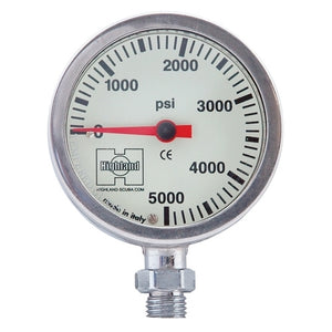 Image Of - Highland Brass and Glass Pressure Gauge 2"