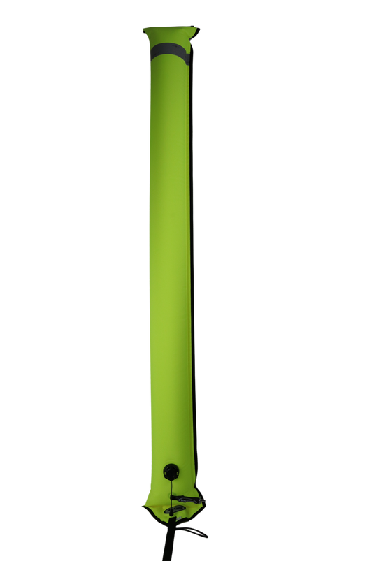 Photo of - Halcyon Super Big Diver's Alert Marker, 6' (1.8 m) long, closed circuit Yellow - Scubadelphia DiveSeekers.com