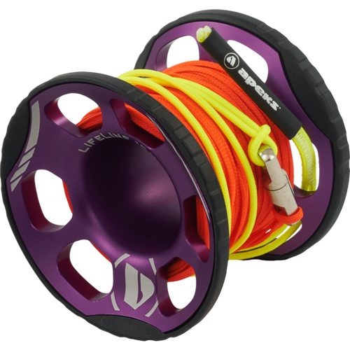 Photo of - Apeks Lifeline Spool w/ bolt snap - Size: SM/15M - Scubadelphia DiveSeekers.com