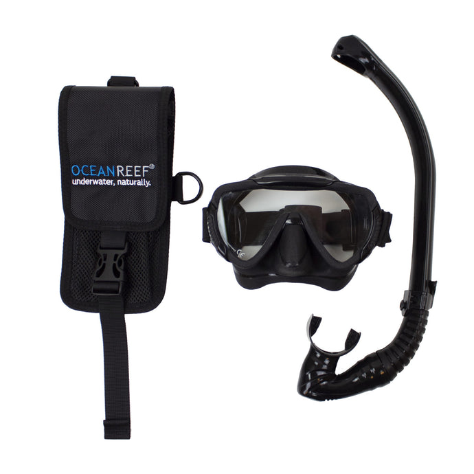 image of Ocean Reef Bump - Back Up Mask & Snorkel Package Black