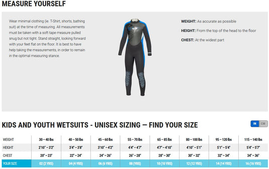 Photo of - BARE 7/6mm Manta Full Wetsuit Youth - Scubadelphia DiveSeekers.com